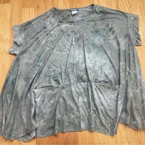 Alembika green tie dye women’s tunic top size large